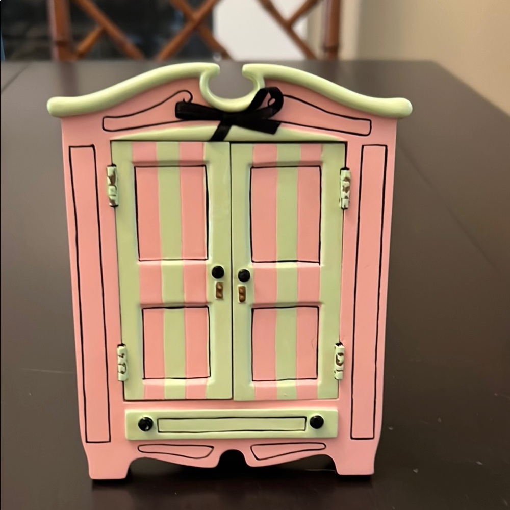 Lady Jane Pink & Green Palm Beach Style Armoire Frame